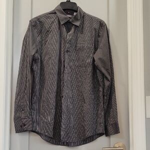 Van Heusen Charcoal and Light Gray Dress Shirt